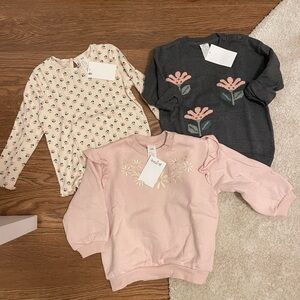 H&M baby girl cotton sweaters